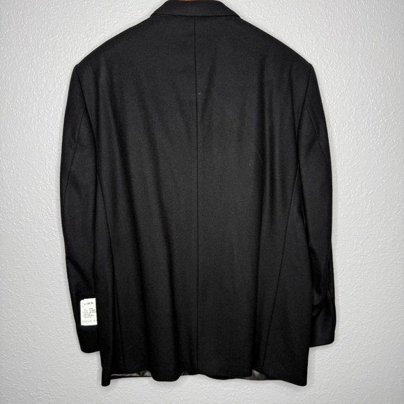 NWT Oscar De La Renta Ultralux Cashmere Blend Black 2 button Blazer sport coat - Picture 7 of 8